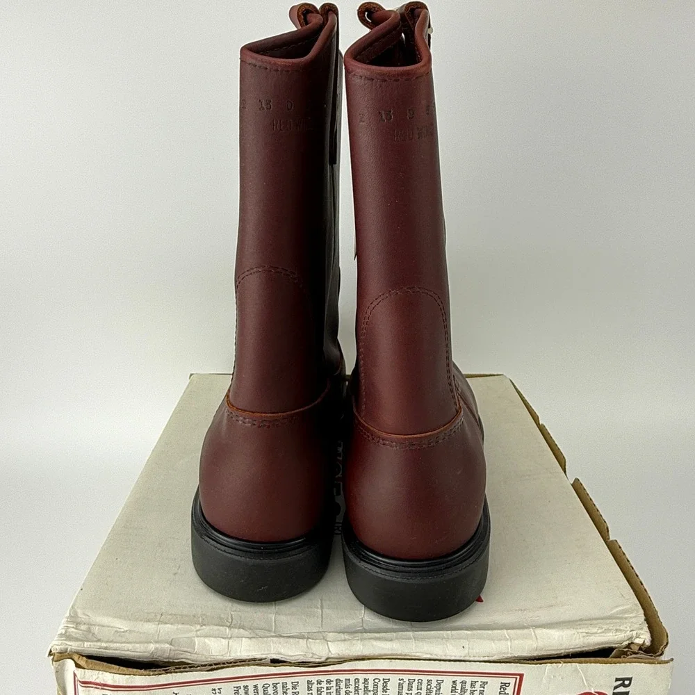 Vintage Red Wing Pecos 1104 Leather Pull On Work Boots Mens 13 D NIB